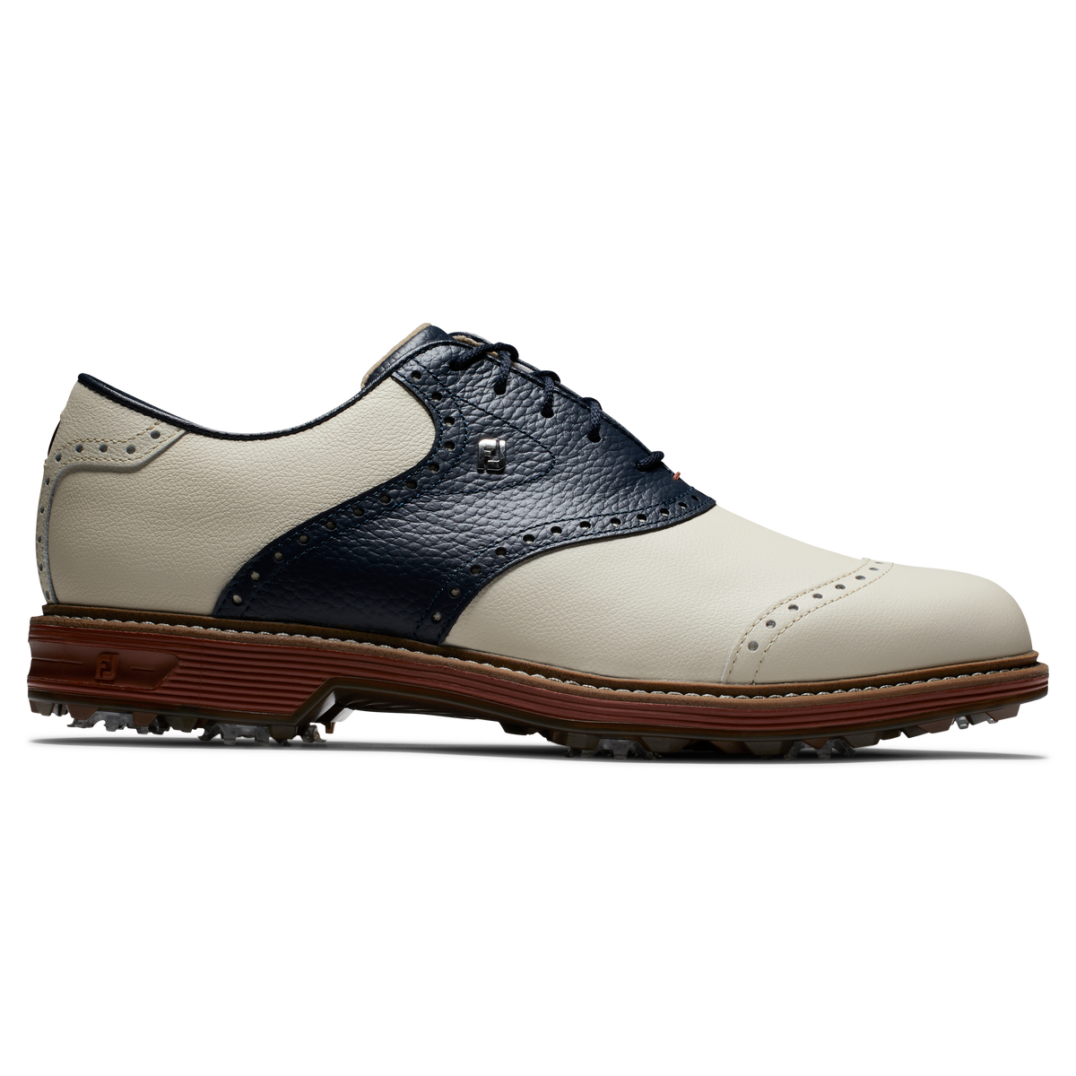 footjoy classic dress shoes FootJoy Women's Traditions Wing Tip Golf Shoes White/Gold