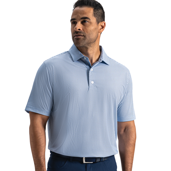 footjoy dress shirts FootJoy Performance Woven Gingham Button-Down Long Sleeve Dress Shirt Navy/White