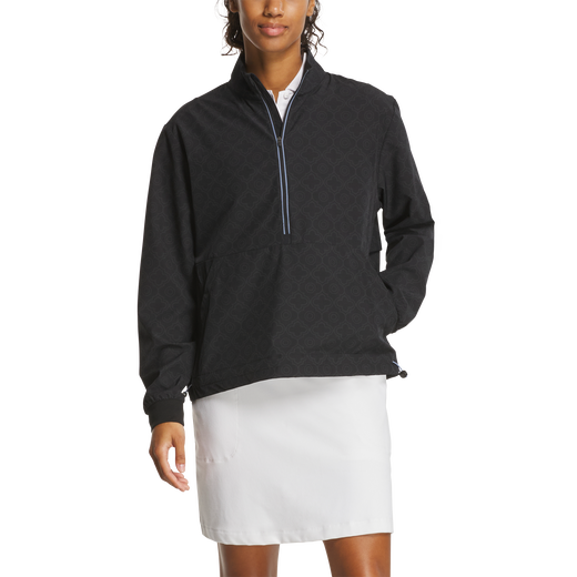 Half-Zip Woven Printed Anorak Women-Previous Season Style