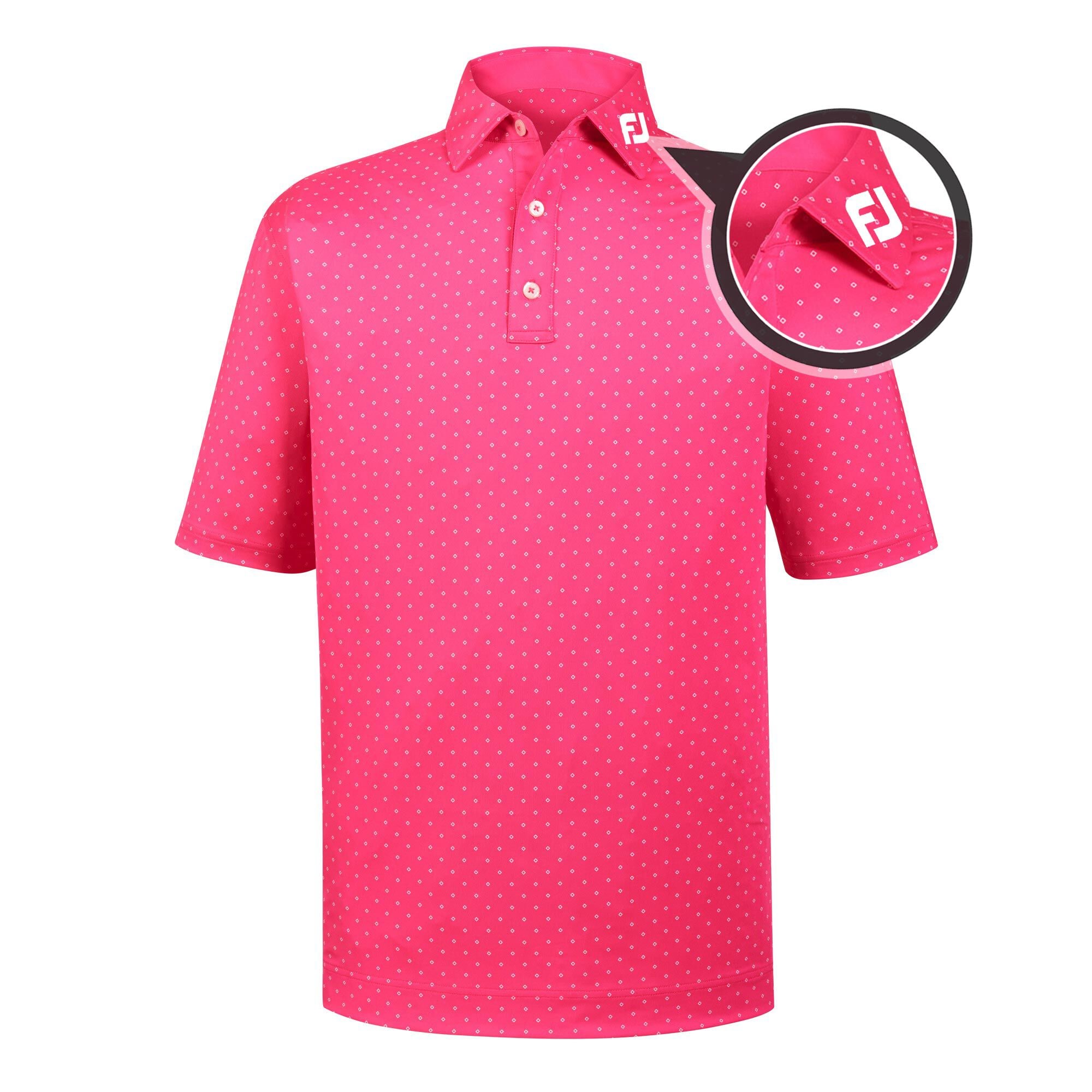 Diamond Print Lisle Self Collar - FJ 