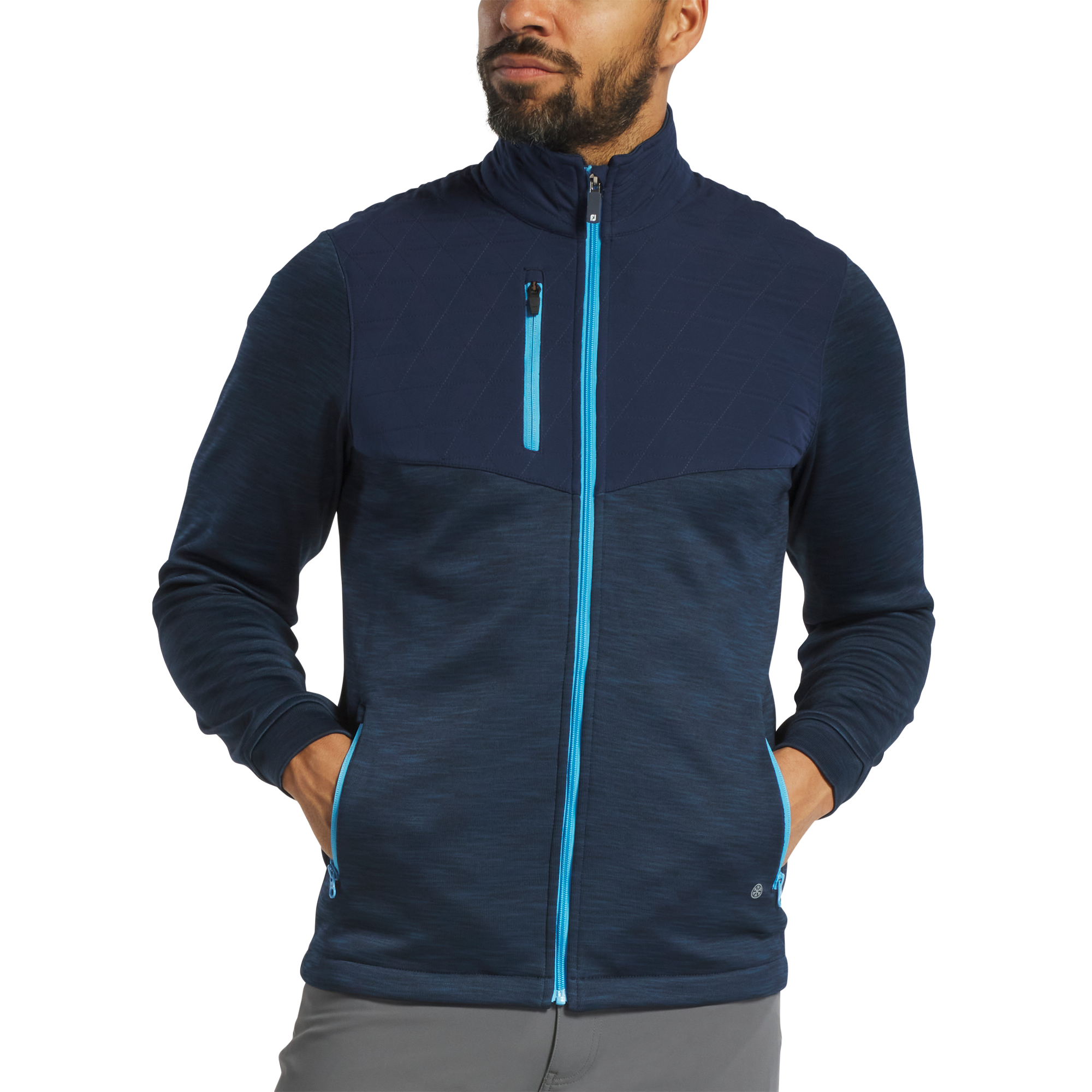 FootJoy Men's ThermoSeries Full-Zip Hybrid Jacket Navy - Size: Small