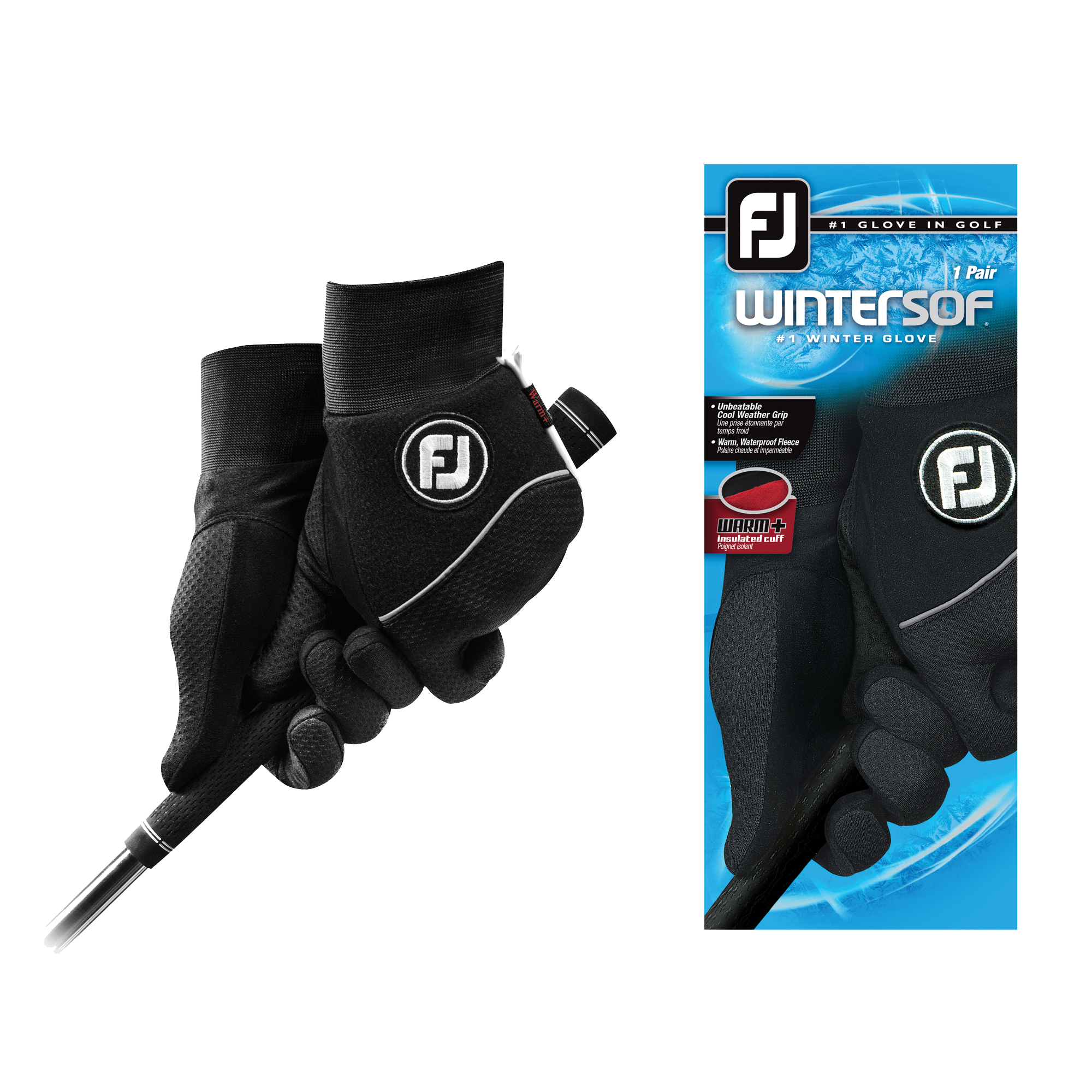 FootJoy Women's WinterSof Pair Golf Gloves Black - Size: Medium/Large