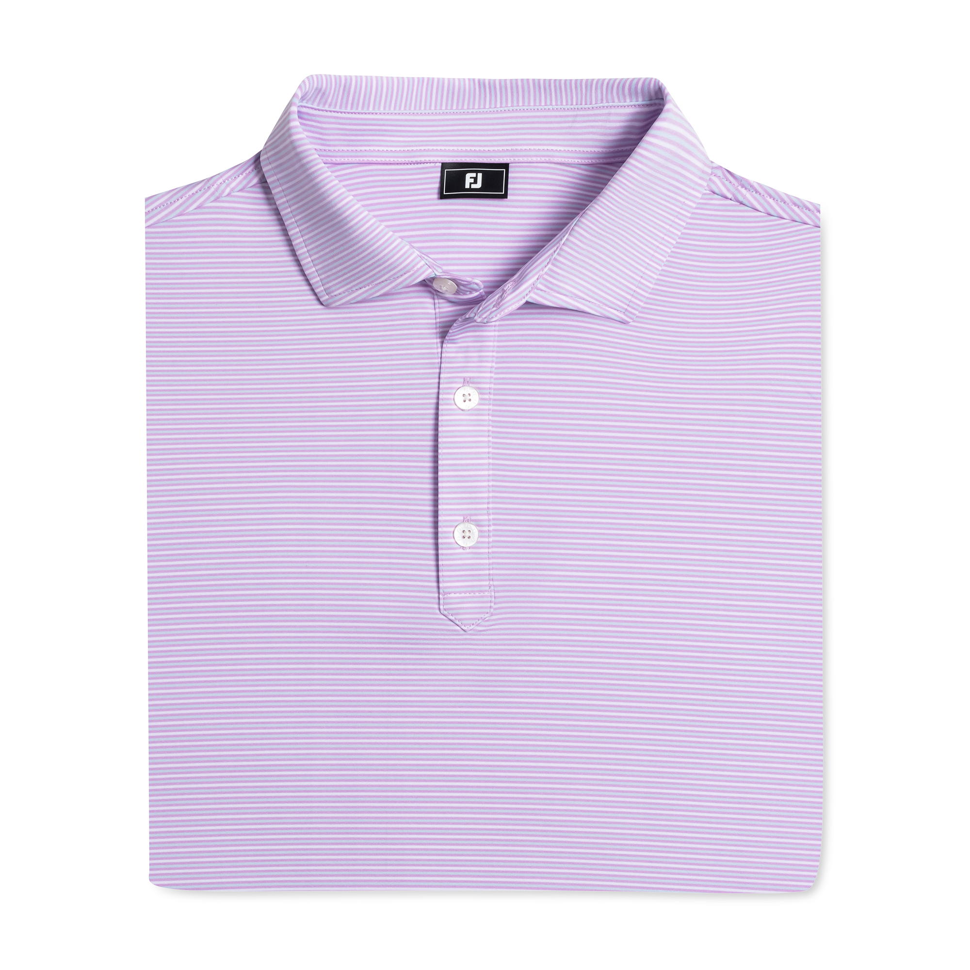FootJoy Men's Smooth Stripe TourLisle Shirt Orchid/Ice Water/White - Size: 2XL