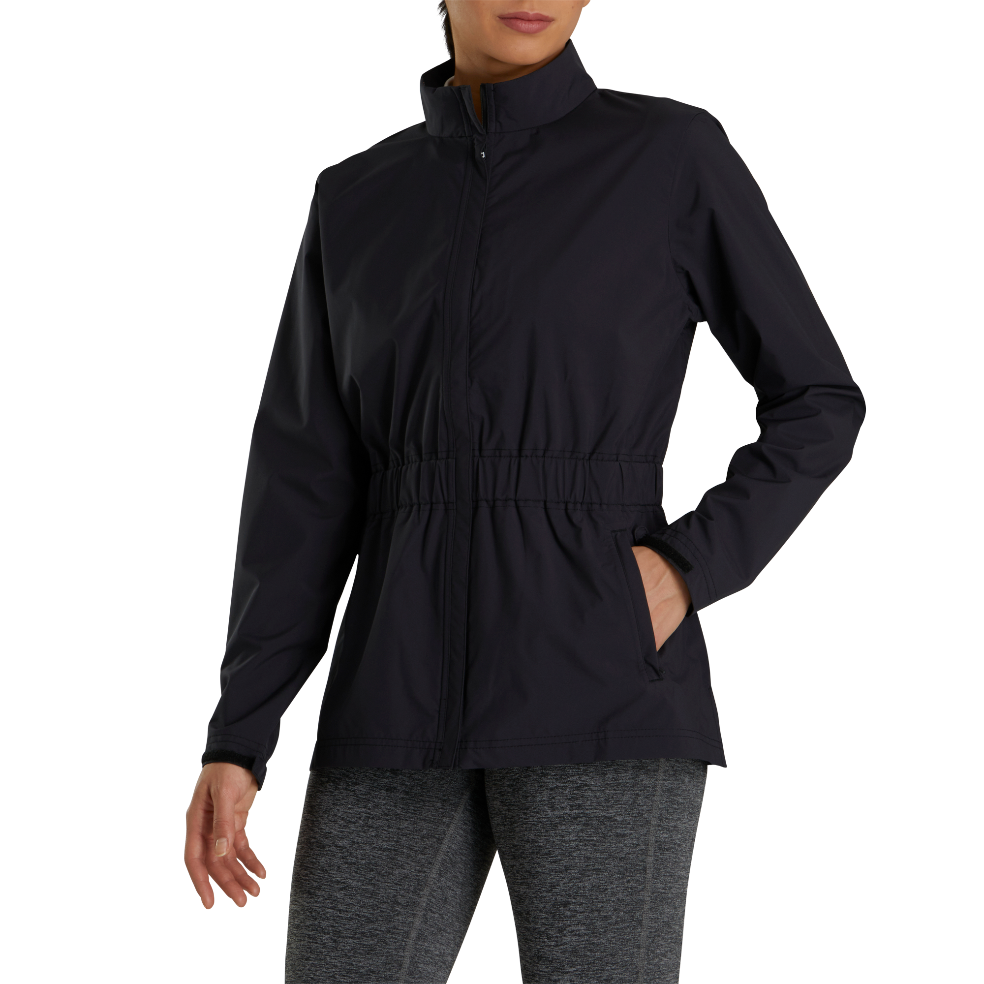 FootJoy HydroLite Women's Rain Jacket, Black, XS Golf Vest