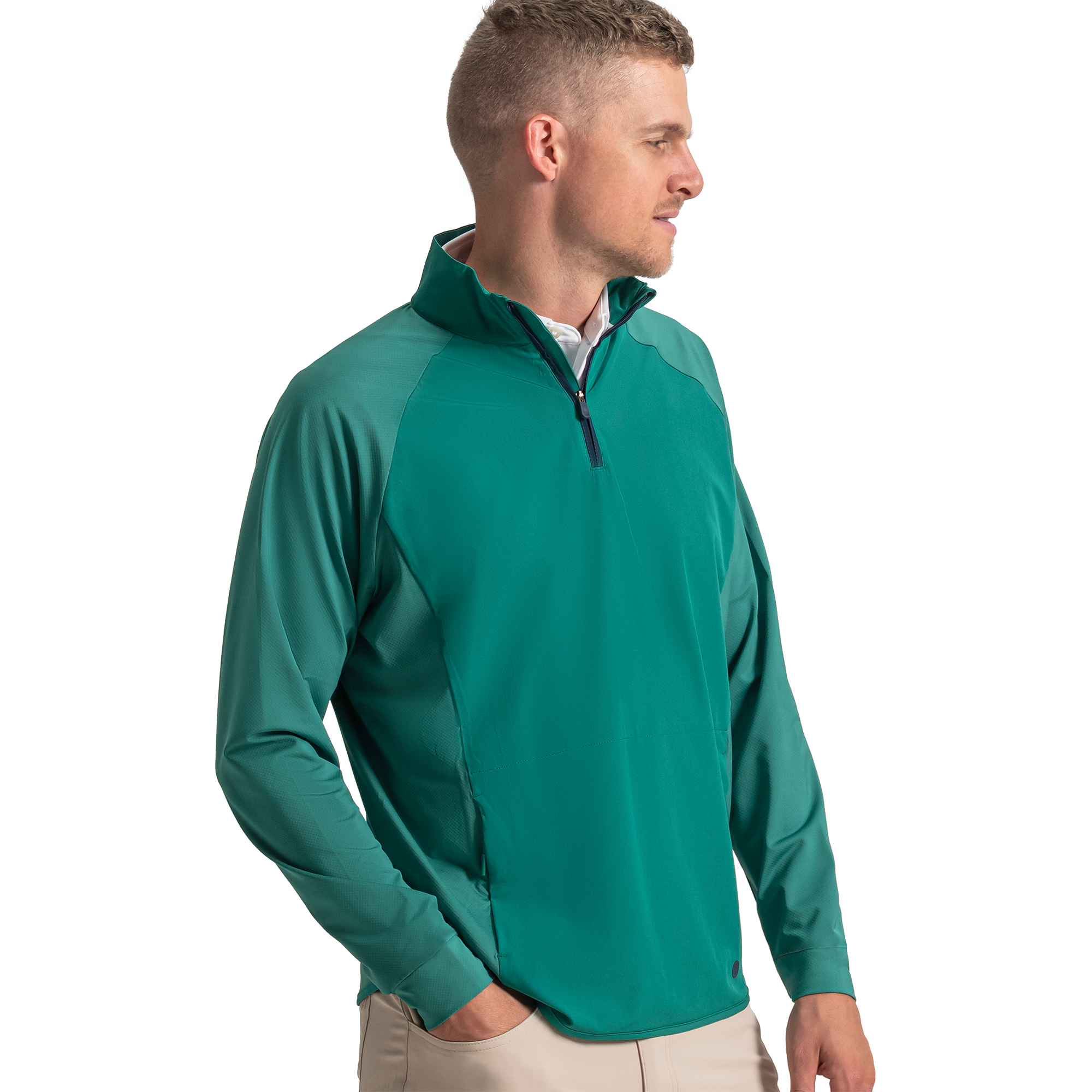 FootJoy Men's TempoSeries Tech Mid-Layer Shirt Field Green - Size: XL