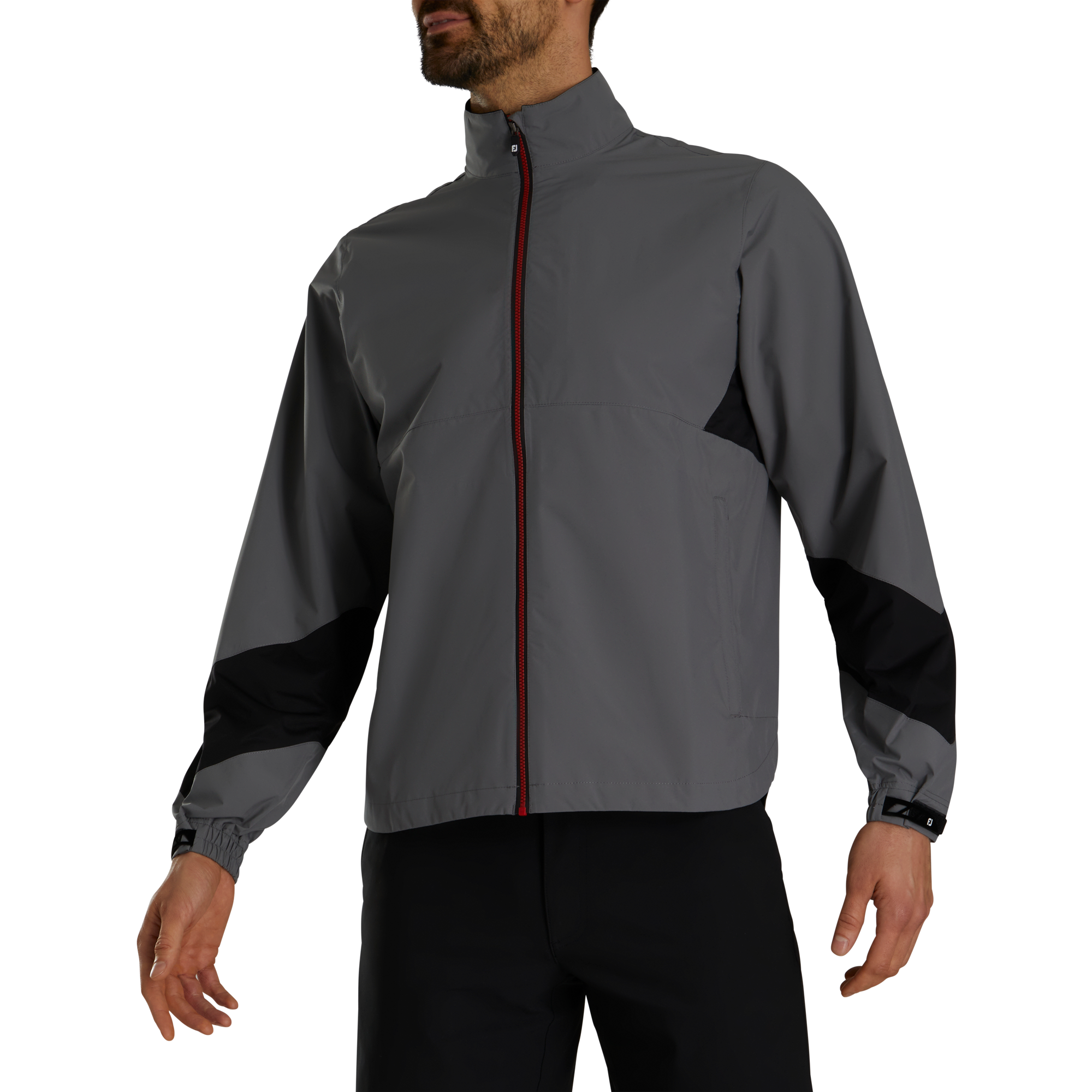 FootJoy Men's HydroLite X Rain Jacket Black/Charcoal - Size: Medium