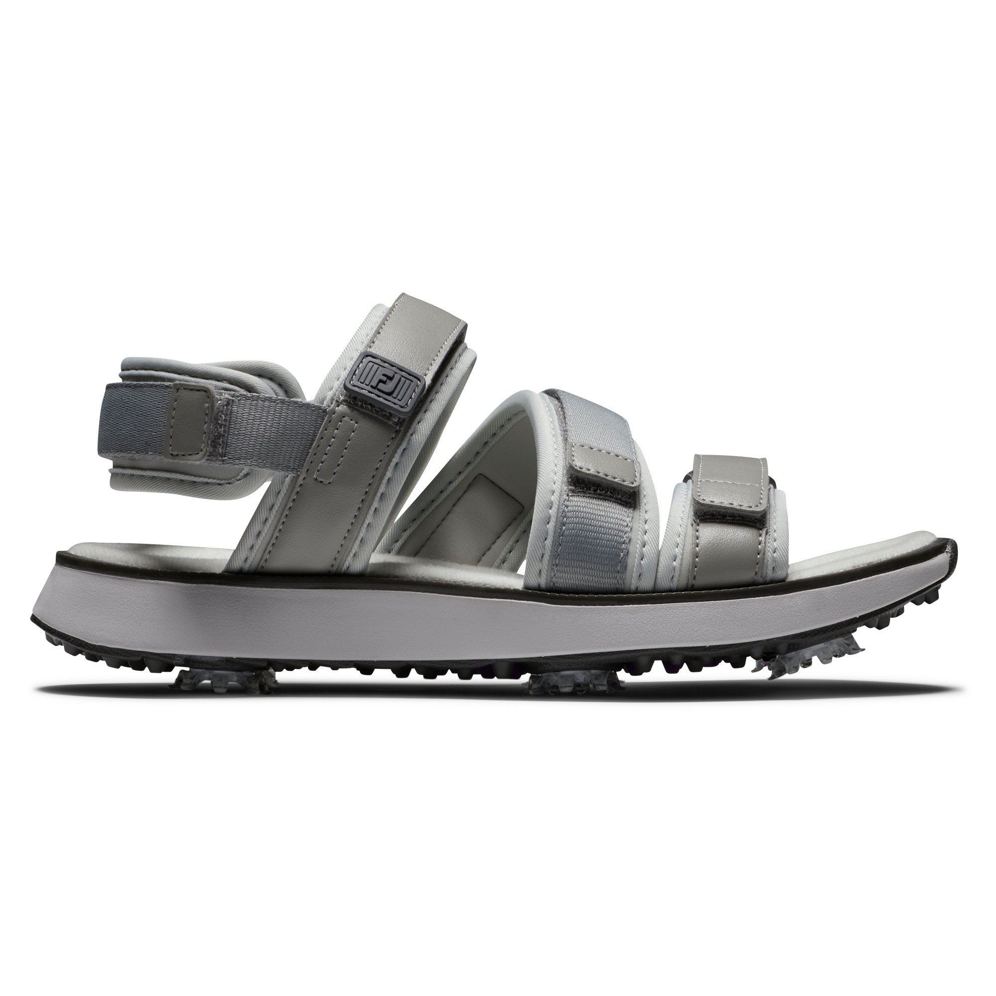 FootJoy Women's Spiked Golf Sandals, Size 8, Grey/Grey Gray