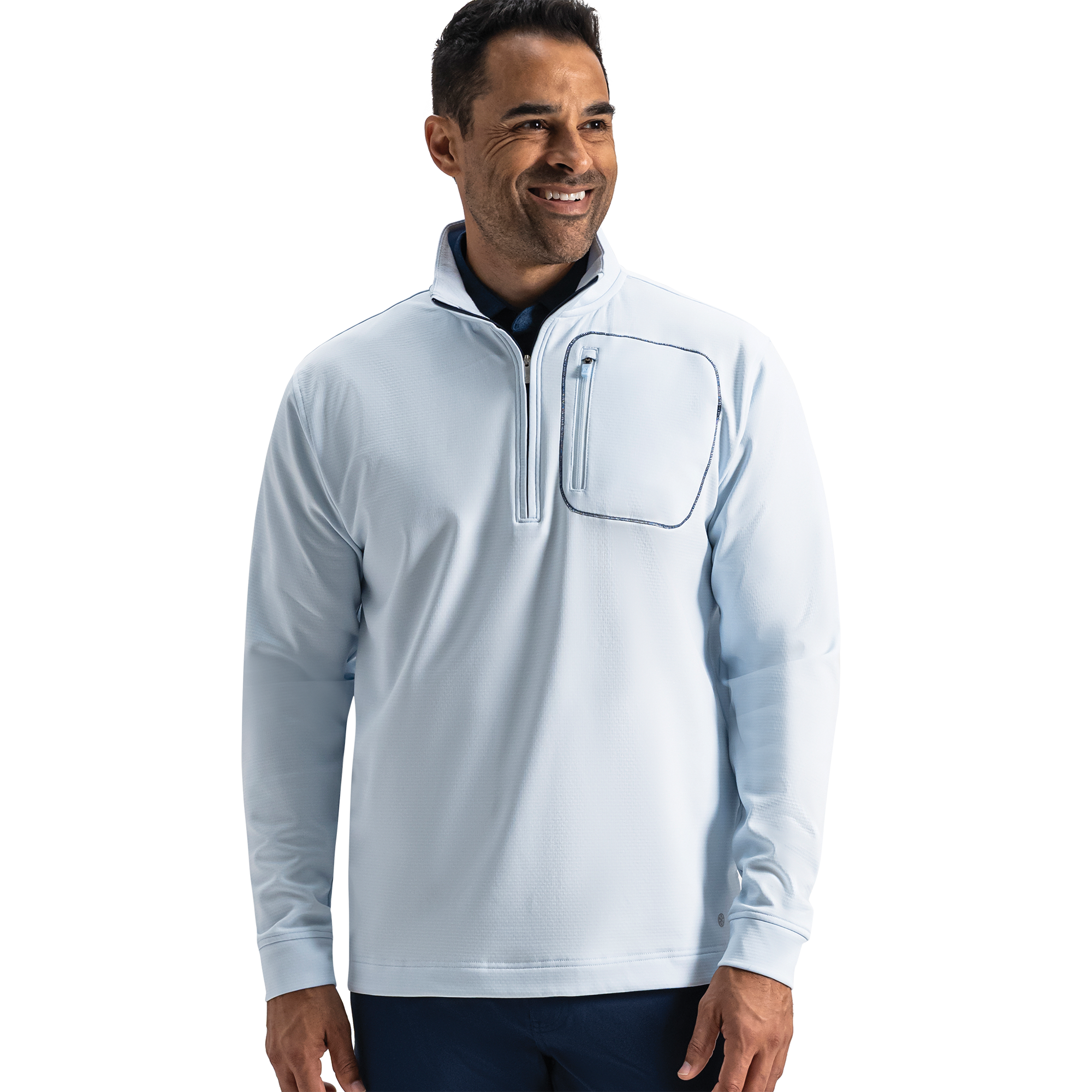 FootJoy Men's ThermoSeries Textured Half-Zip Pullover Sweater Mist - Size: XL