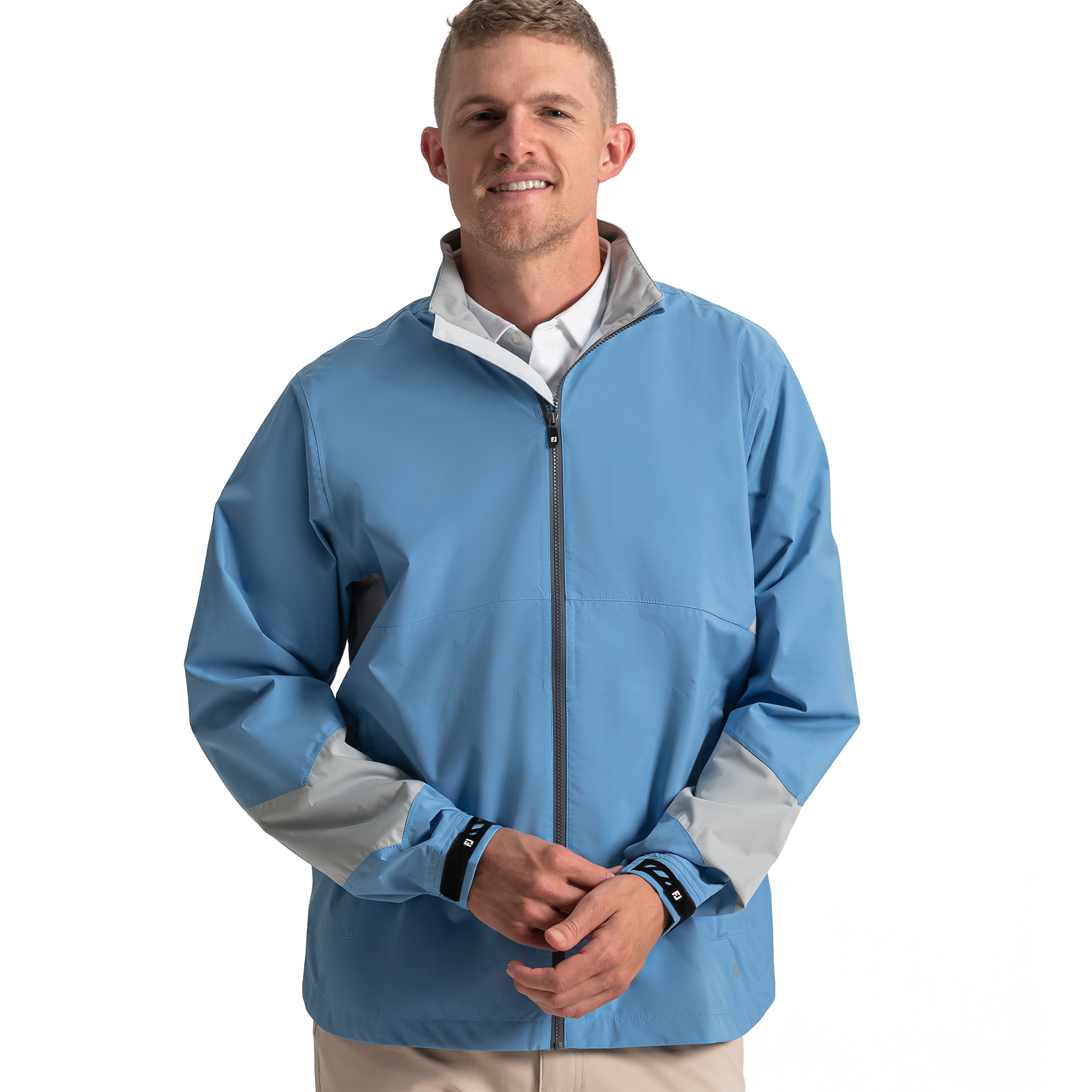 FootJoy Men's HydroLite X Rain Jacket Coastal Blue/Grey - Size: Medium