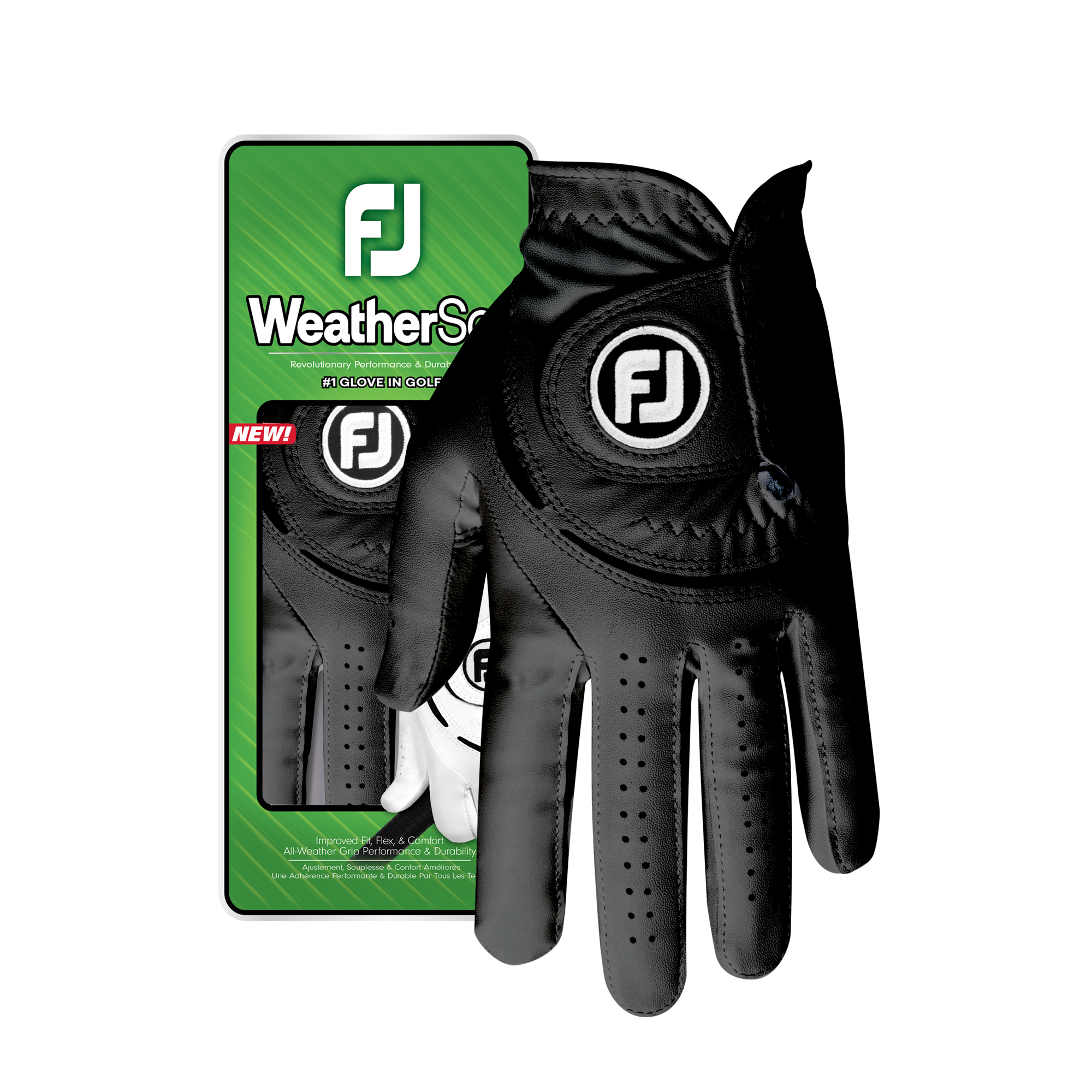 FootJoyFootJoy Men's WeatherSof Golf Gloves in Black Regular Left Size M - Black - Size M
