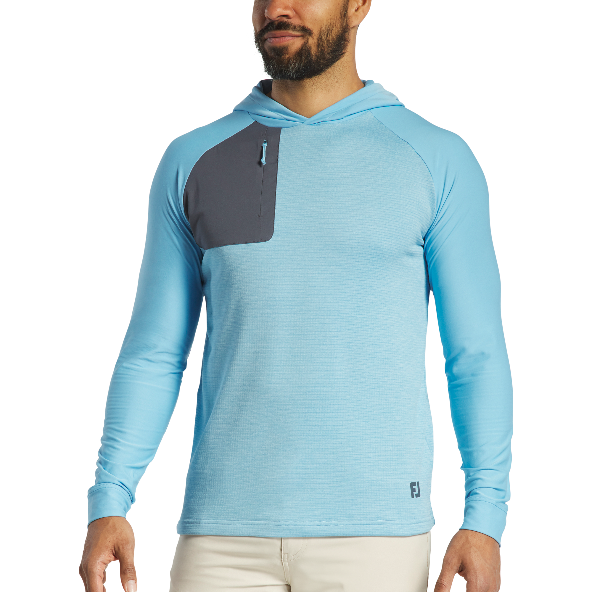 FootJoy Men's ThermoSeries Pullover Hoodie Sky - Size: Medium