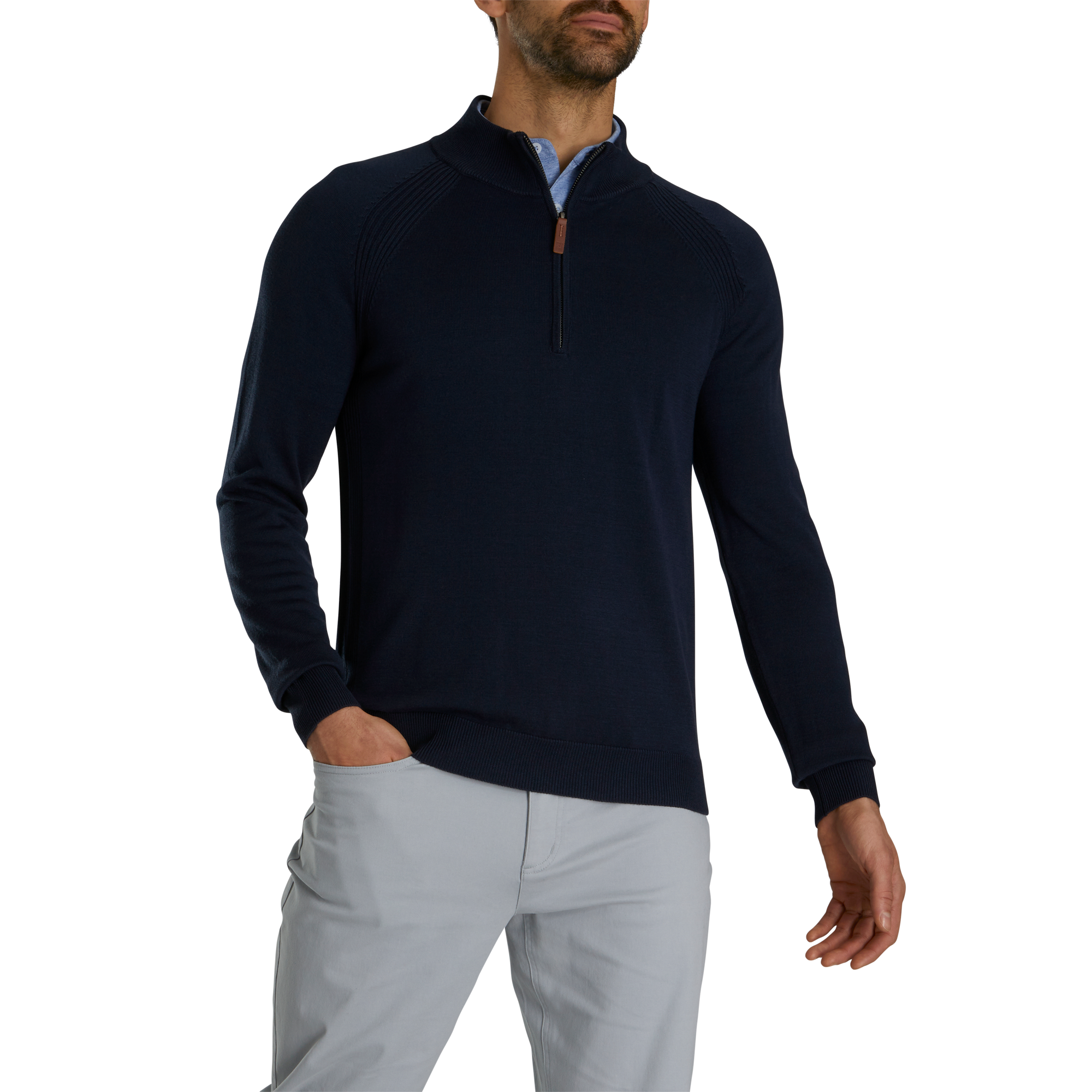 FootJoy Men's Half-Zip Sweater Navy - Size: Medium