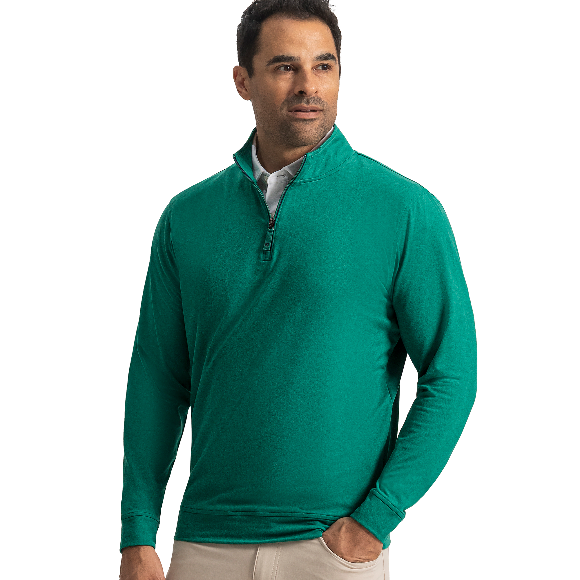 FootJoy Men's Approach Quarter-Zip Sweater Forest - Size: XL
