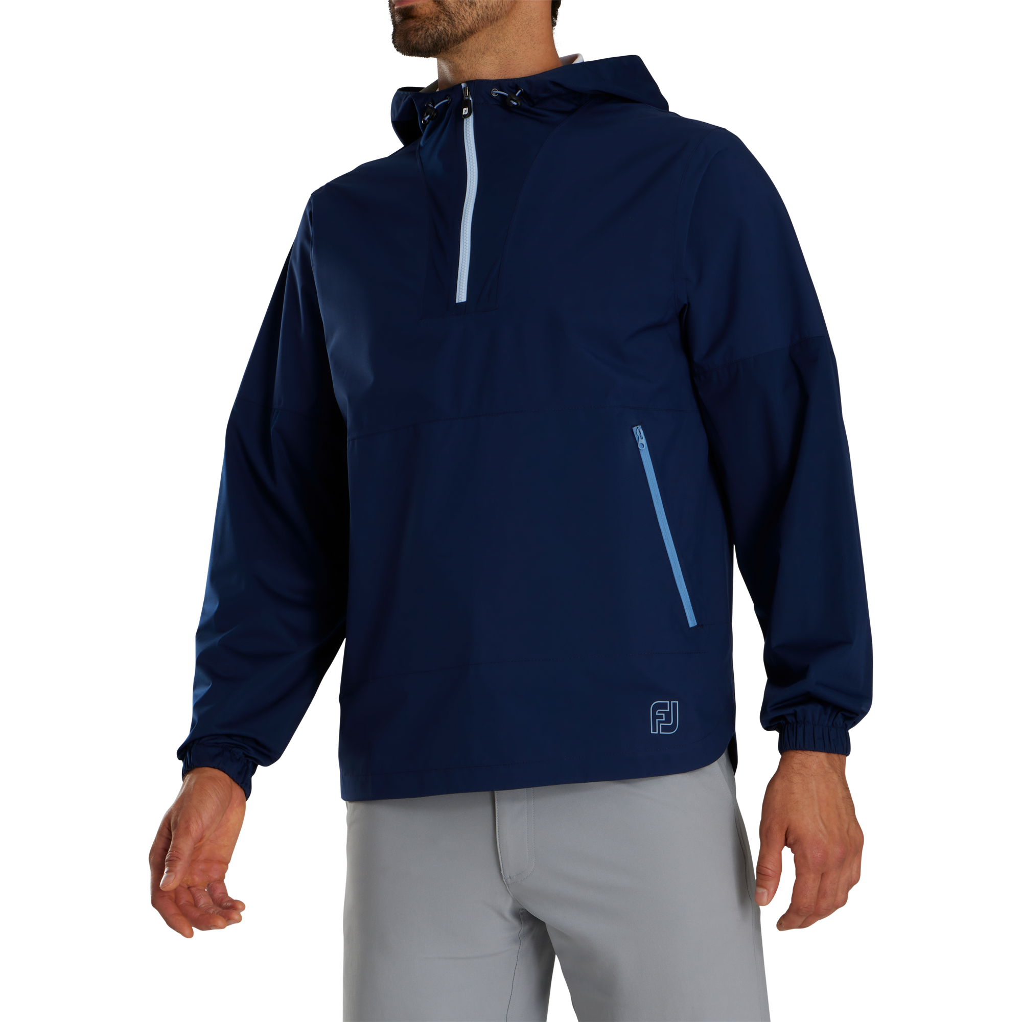 FootJoy Men's HydroLite X Rain Hoodie Navy - Size: Medium