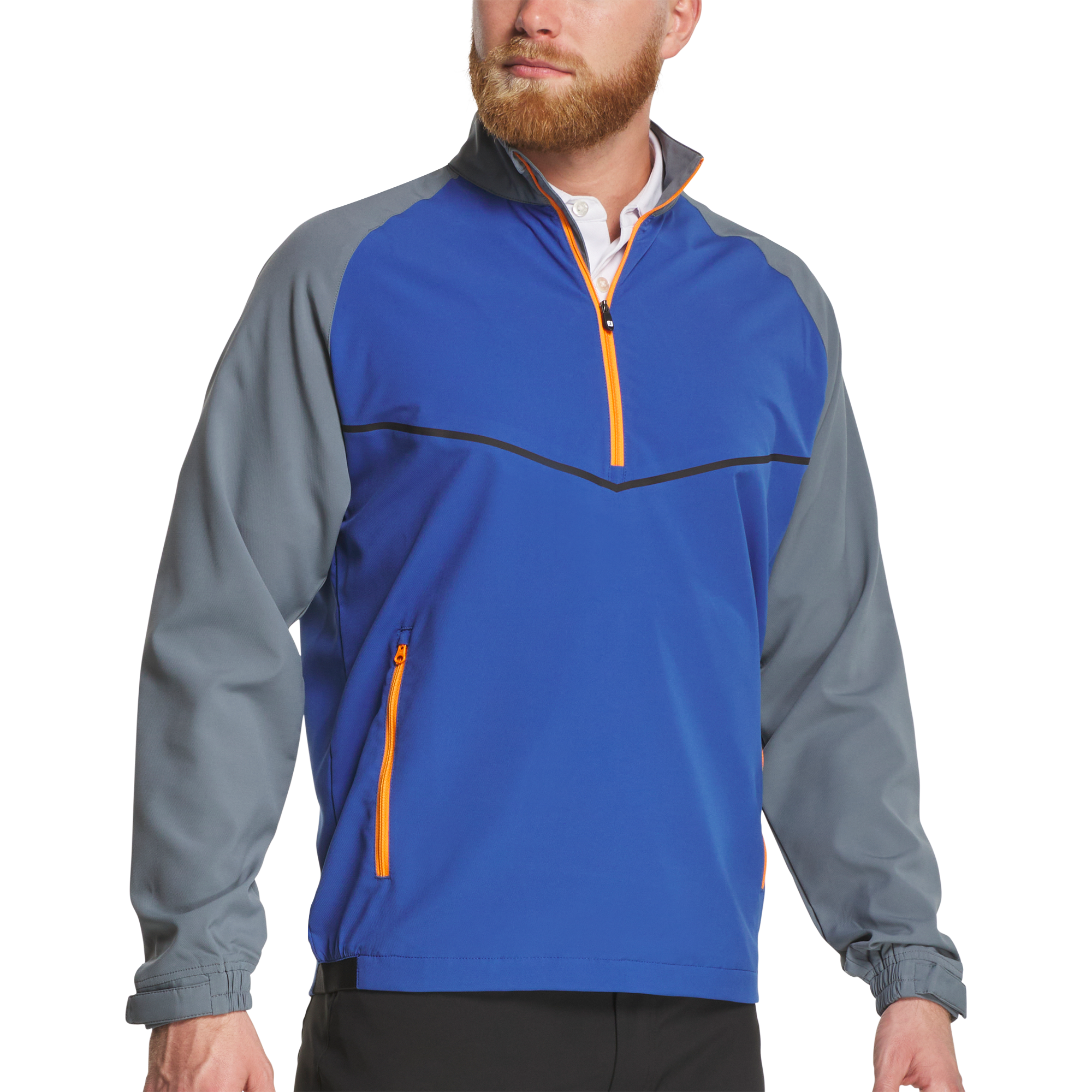 FootJoy Men's Zephyr Windshirt Indigo/Basalt - Size: Medium