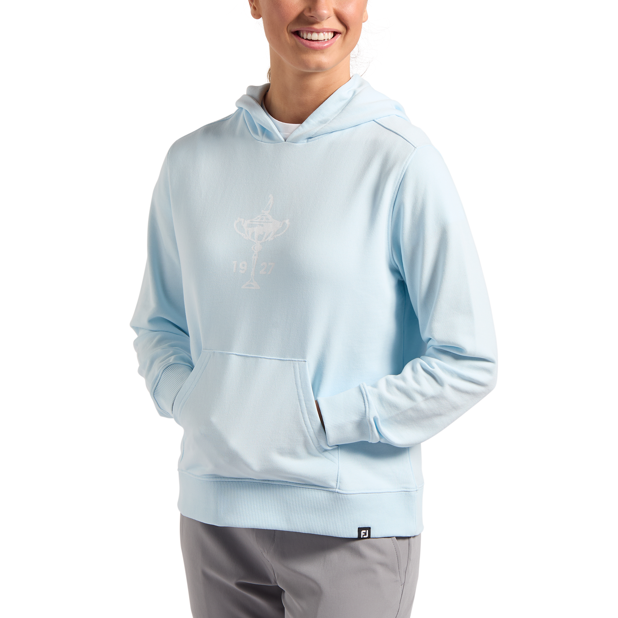 FootJoy Women's 1927 Trophy Hoodie Golf Shoes Previous Season Style Light Blue - Size: XS