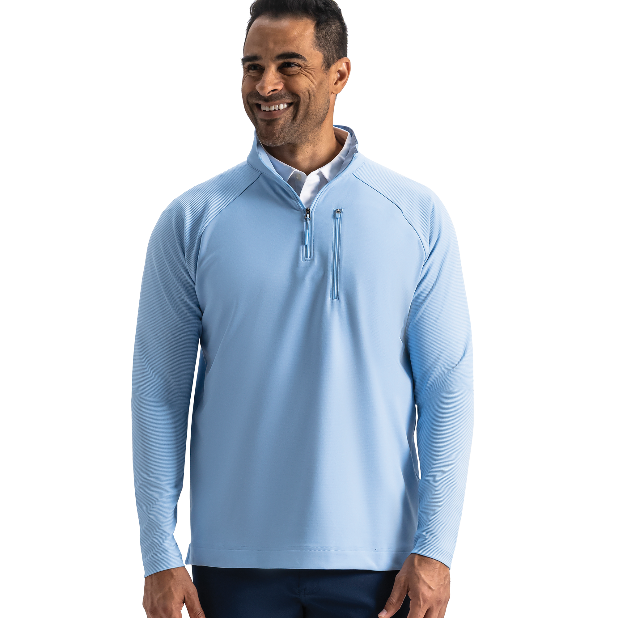 FootJoy Men's Ottoman Mid-Layer Shirt Light Blue - Size: XL