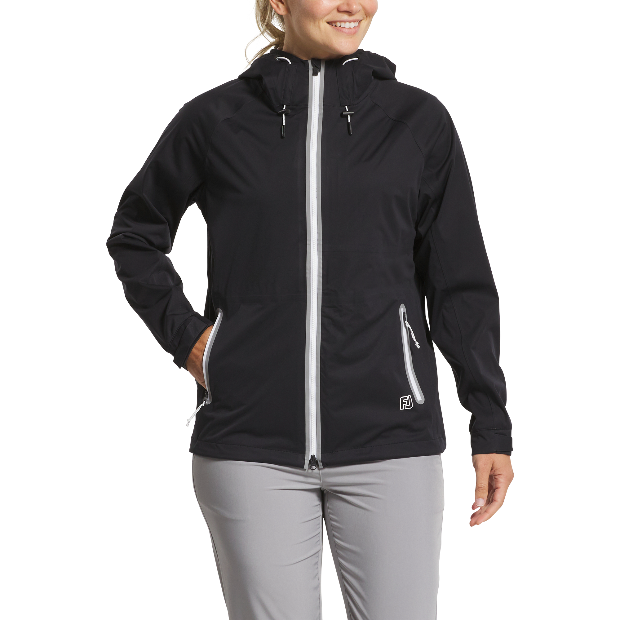 FootJoy Women's HydroKnit Jacket Black - Size: Large