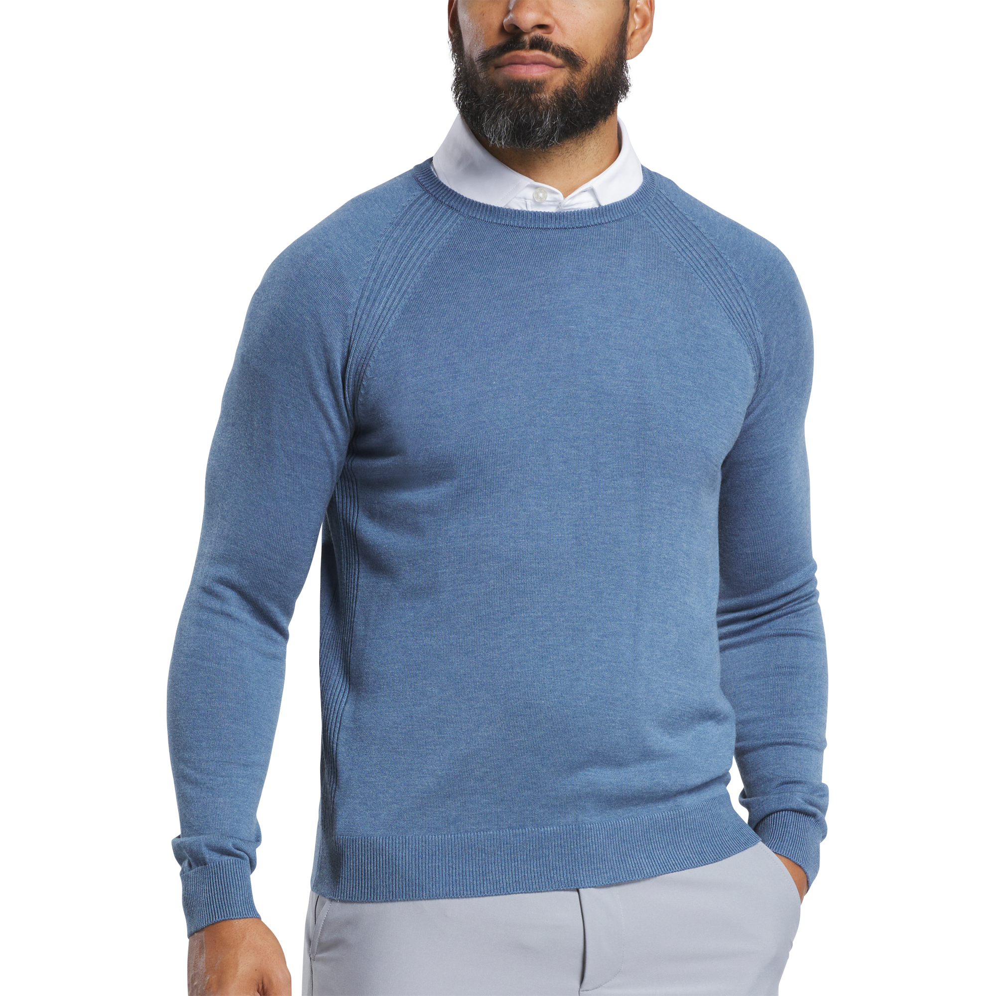 FootJoy Men's Crewneck Sweater Heather Storm - Size: Medium