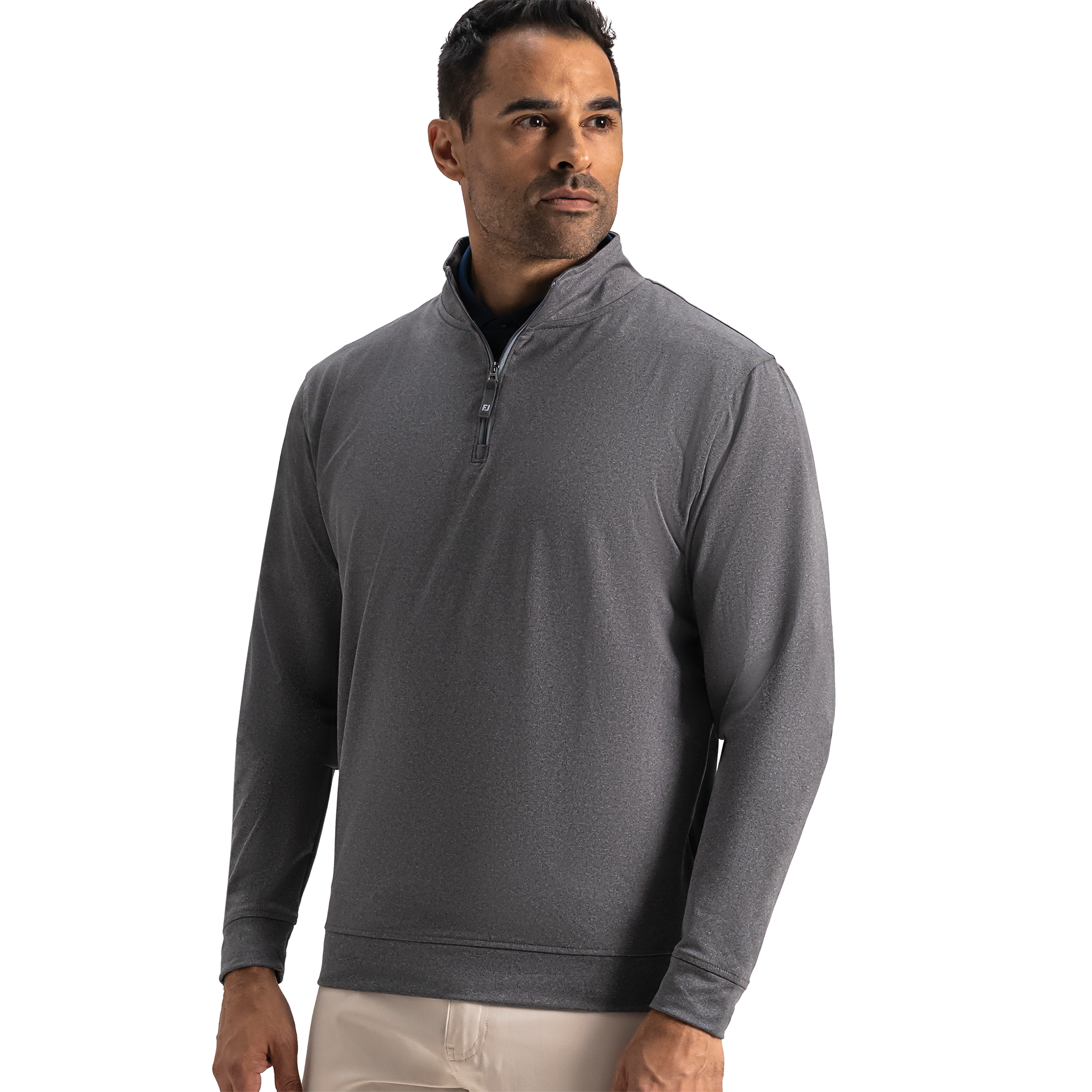 FootJoy Men's Approach Quarter-Zip Sweater Charcoal Heather - Size: Small