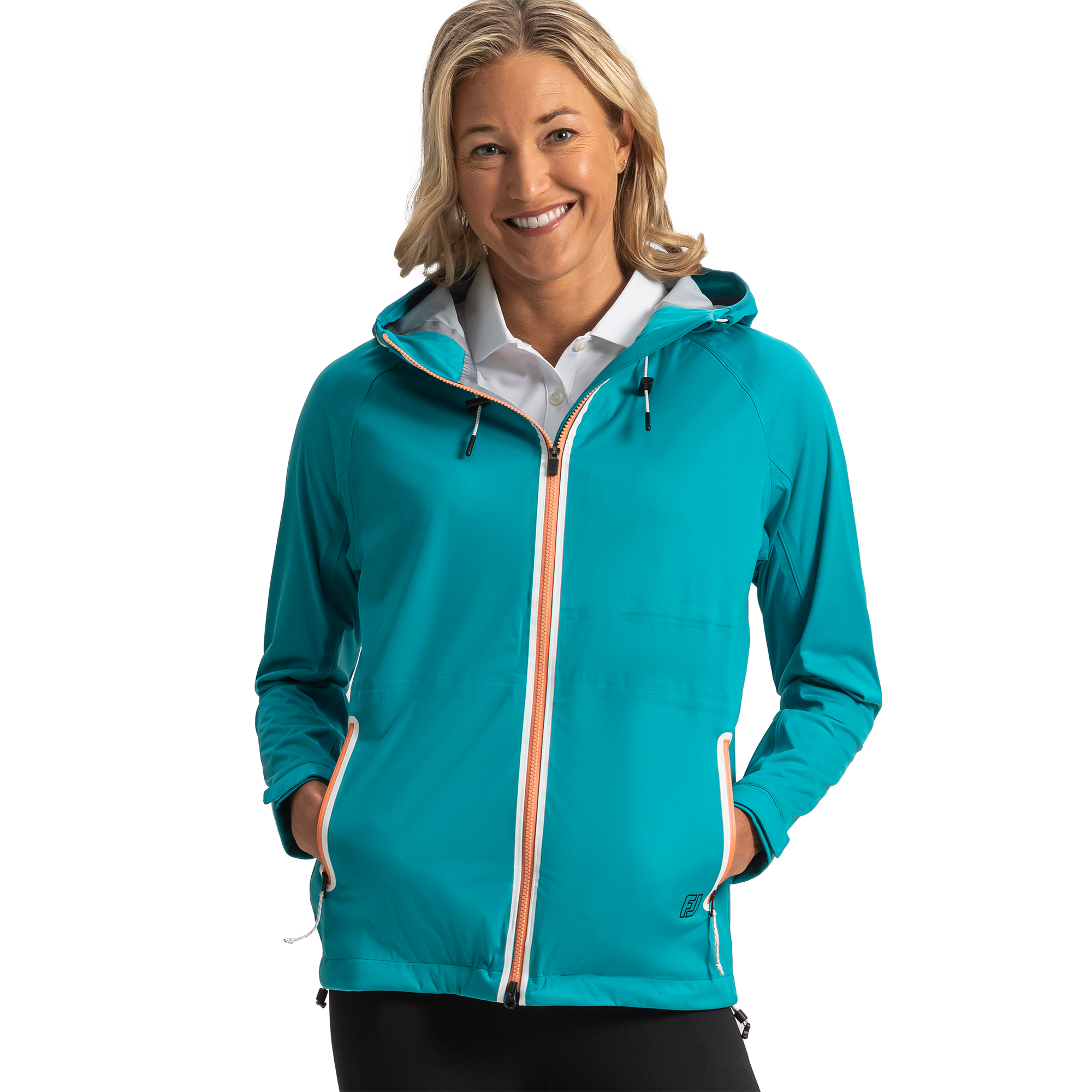 FootJoy Women's HydroKnit Jacket Tile Blue - Size: Medium