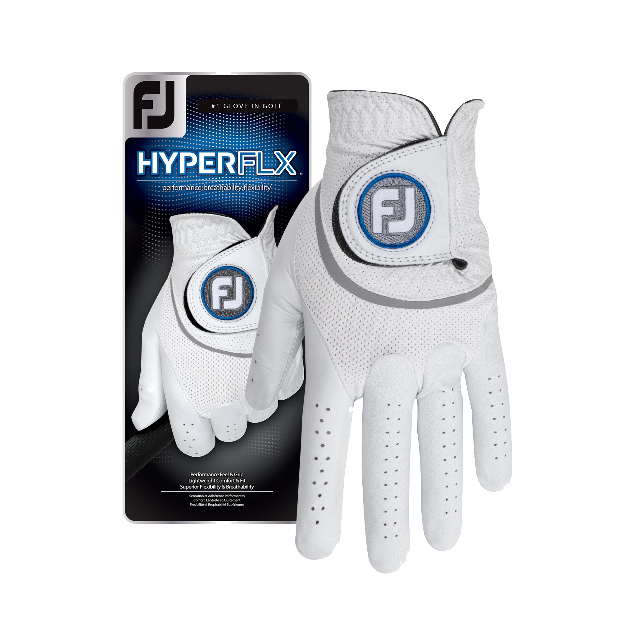 FootJoy Men's HyperFLX-Prior Generation Golf Glove White - Size: Small