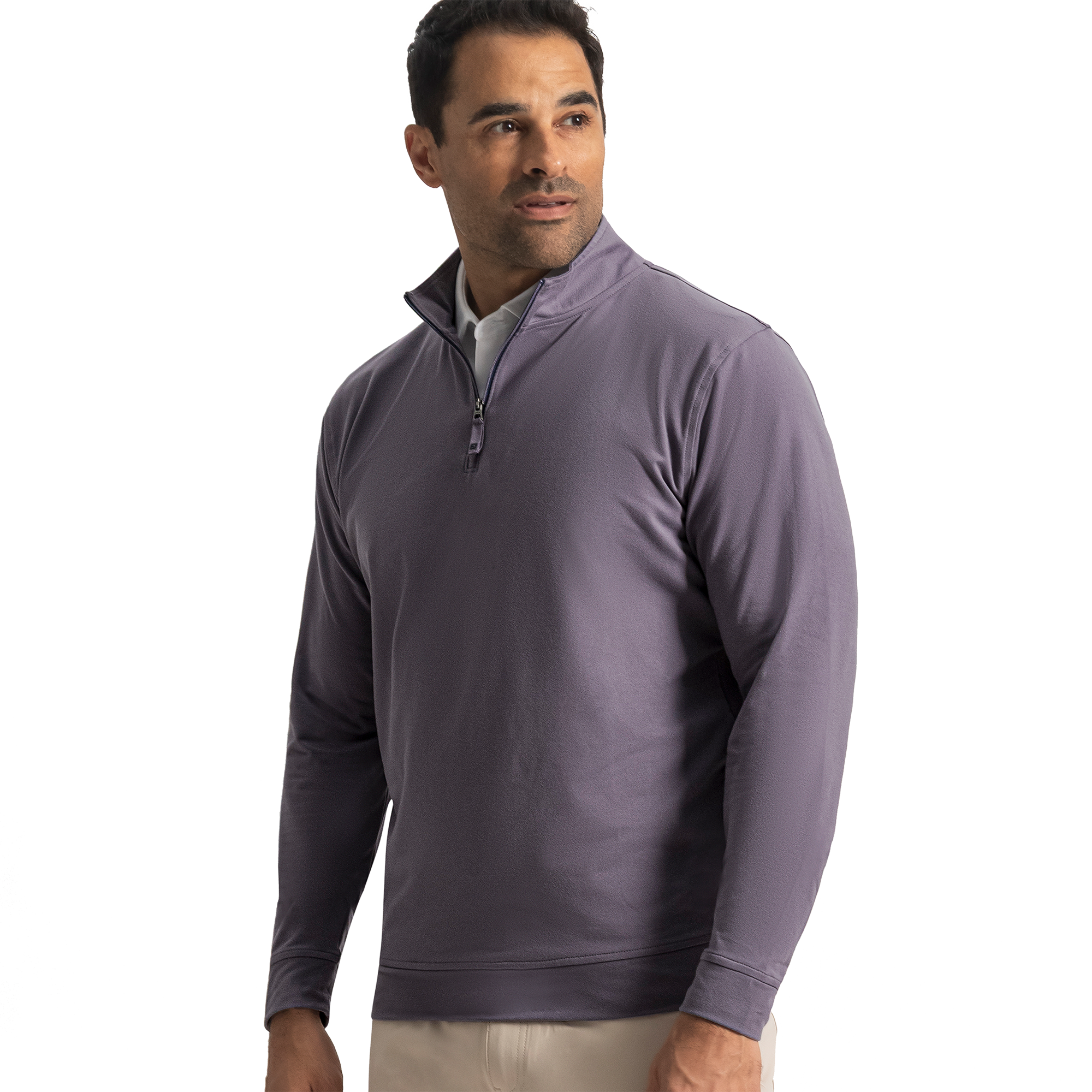 FootJoy Men's Approach Quarter-Zip Sweater Dusty Violet - Size: Large