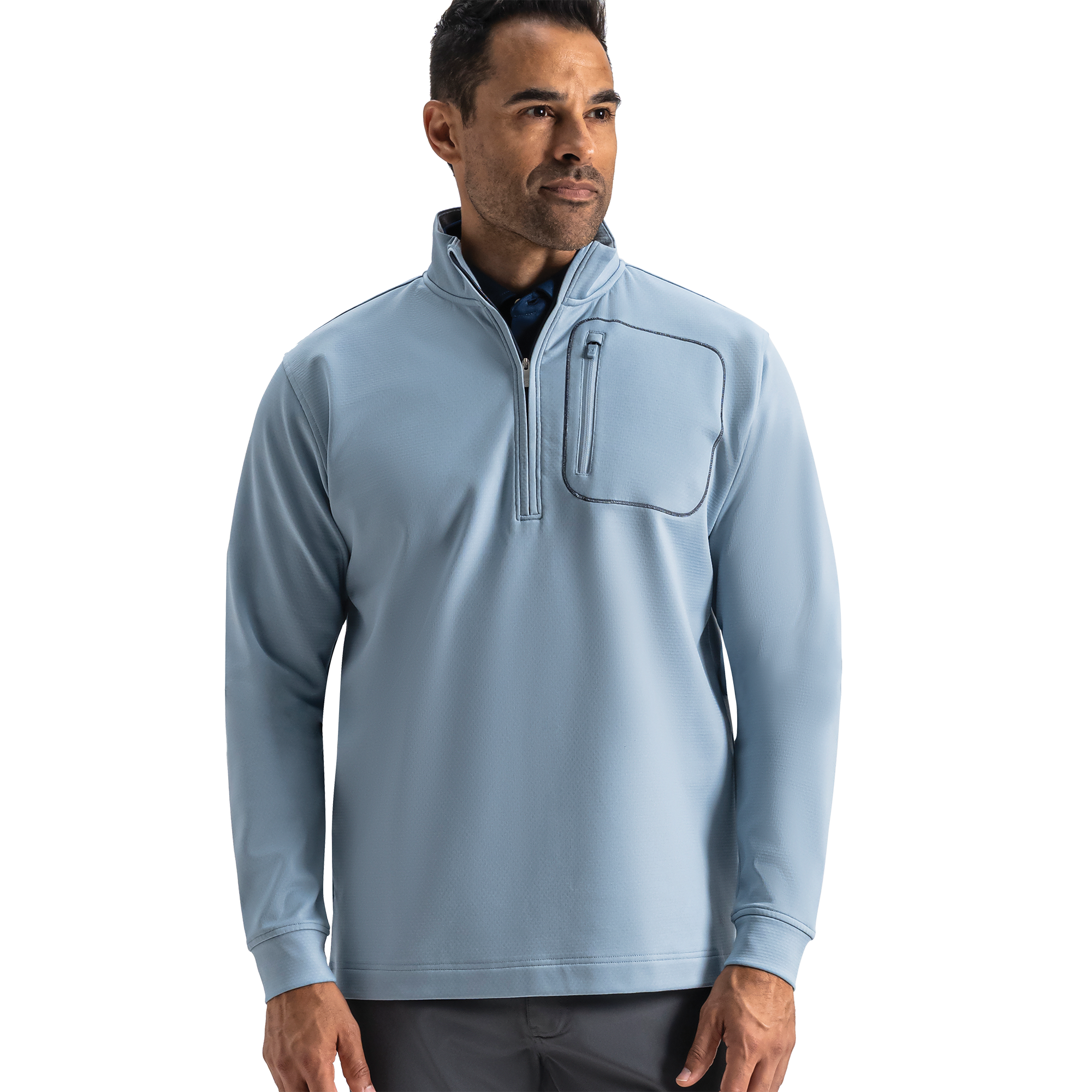 FootJoy Men's ThermoSeries Textured Half-Zip Pullover Sweater Grey - Size: Large