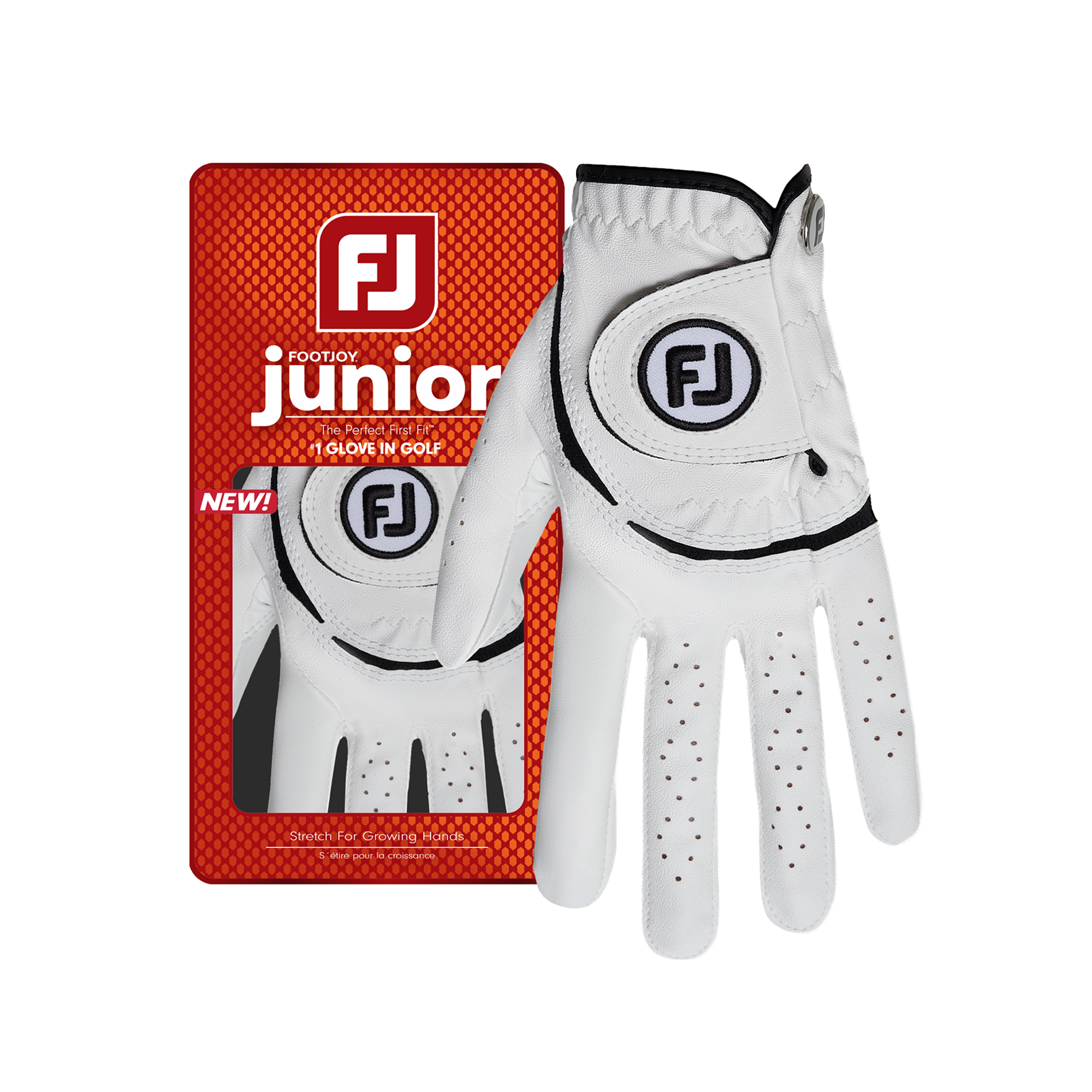 FootJoy Junior FJ Golf Glove White - Size: Medium