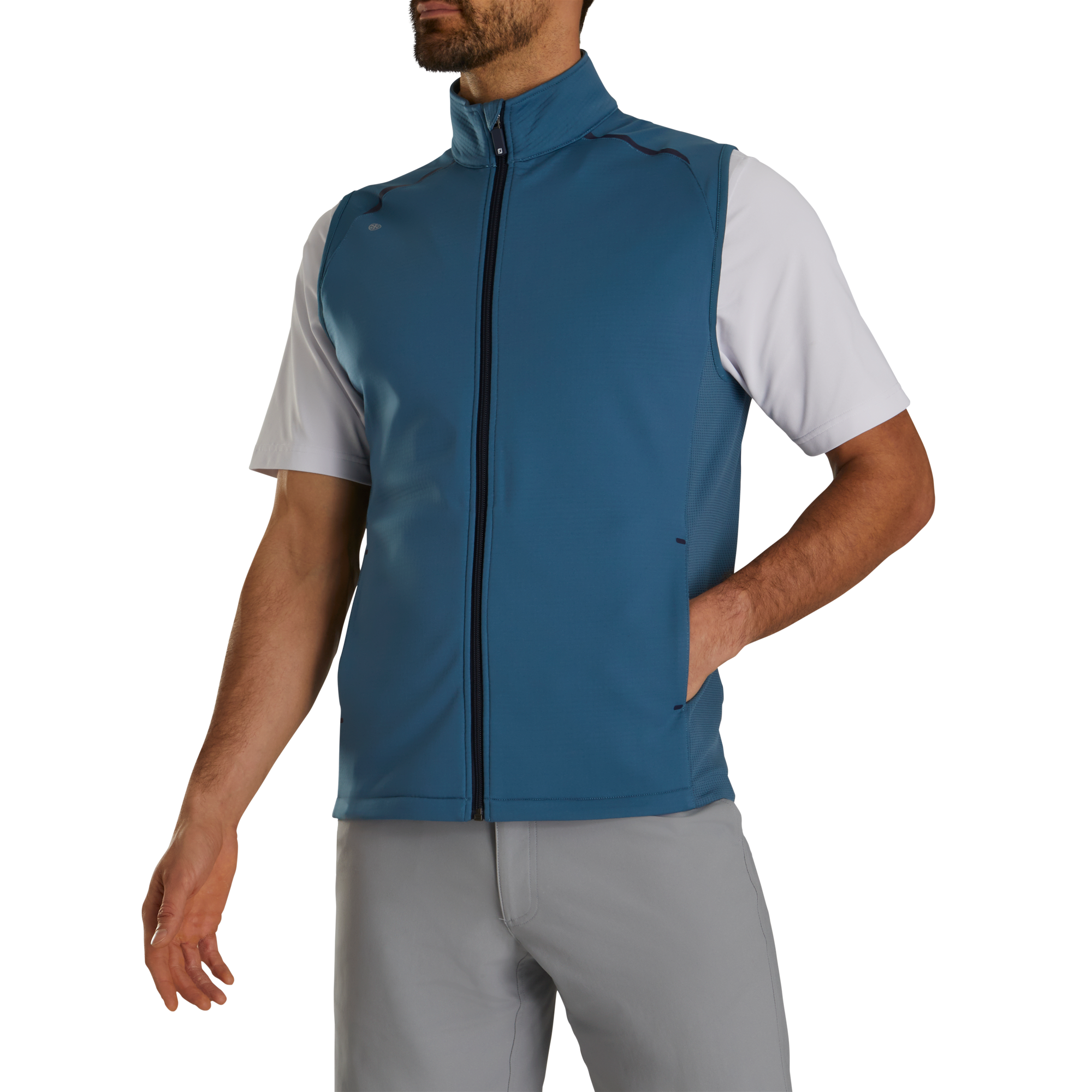 FootJoy Men's ThermoSeries Fleece Back Vest Slate - Size: Medium