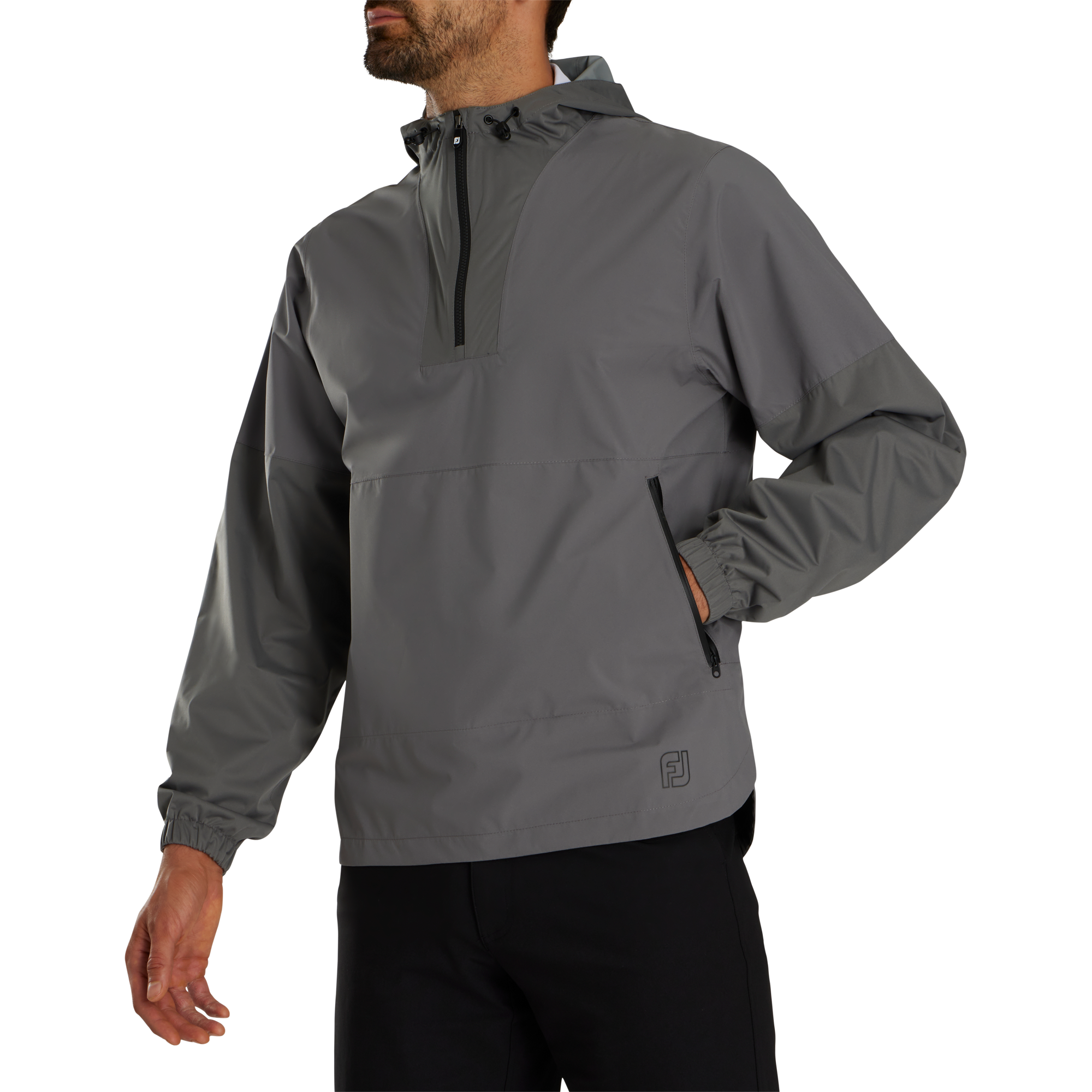 FootJoy Men's HydroLite X Rain Hoodie Charcoal - Size: Medium