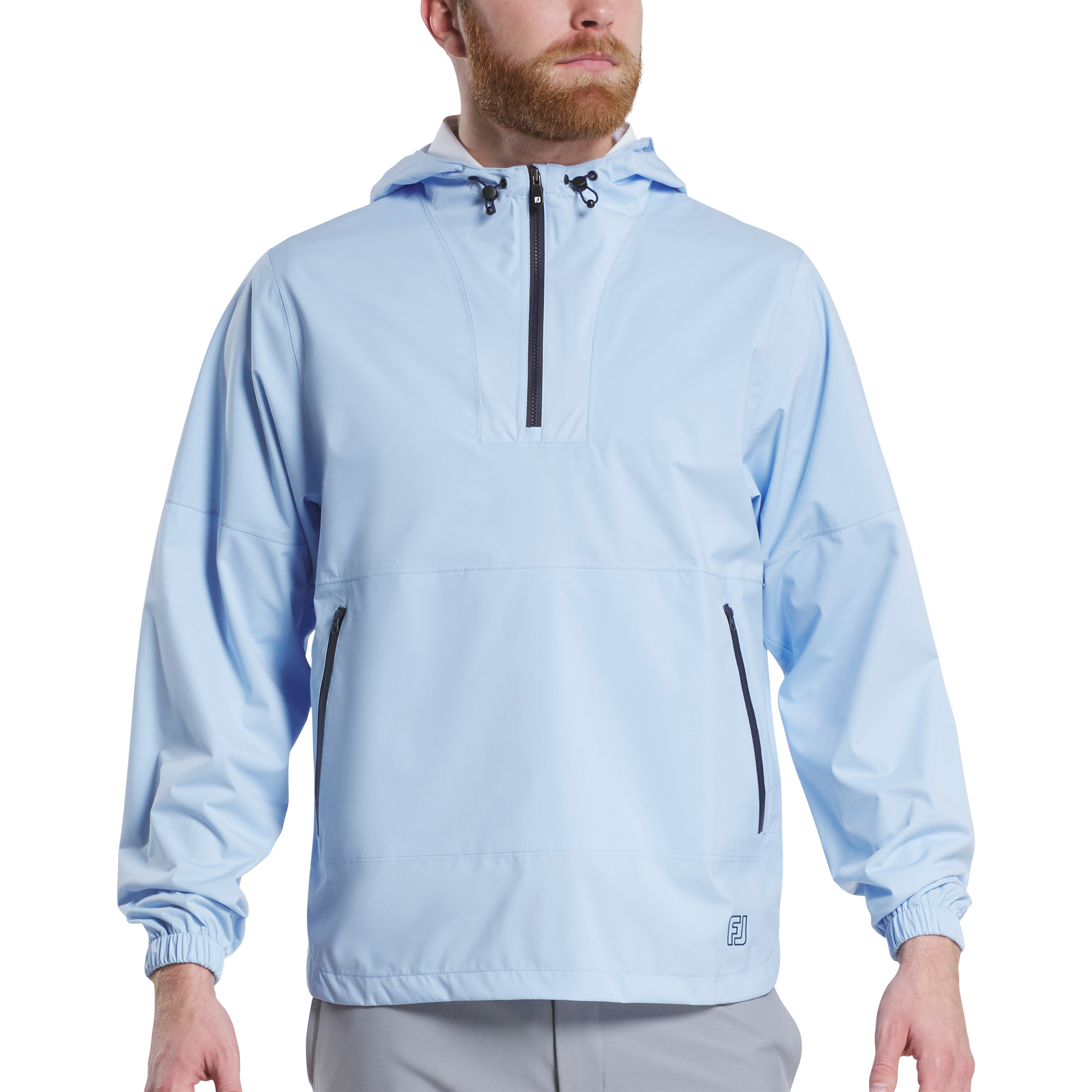 FootJoy Men's HydroLite X Rain Hoodie Light Blue - Size: Medium