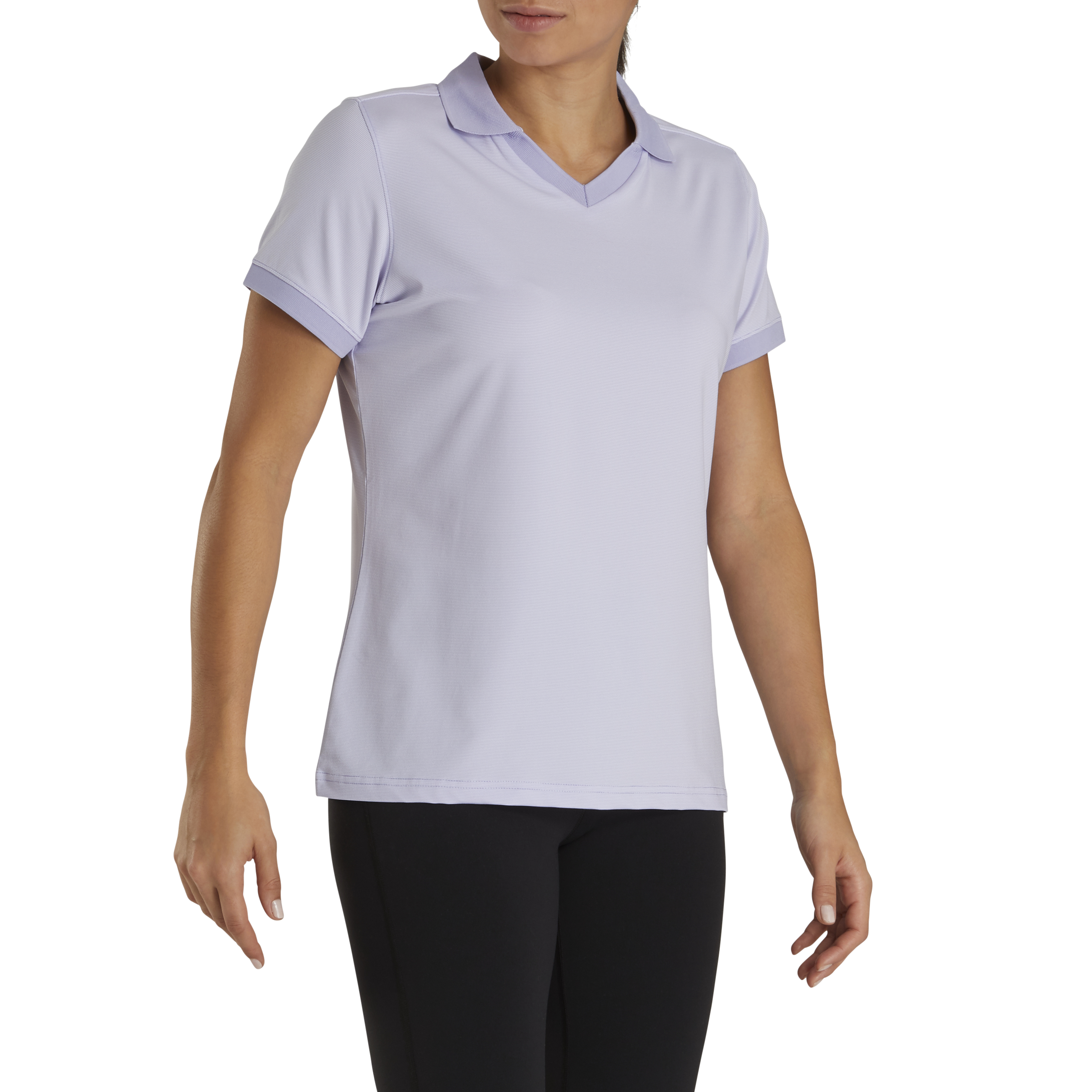 FootJoy Women's End On End Open Collar Shirt Lavender - Size: XL
