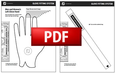 Golf Glove Fitting Chart