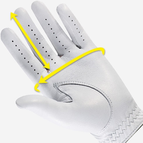 Golf Glove Fitting Chart