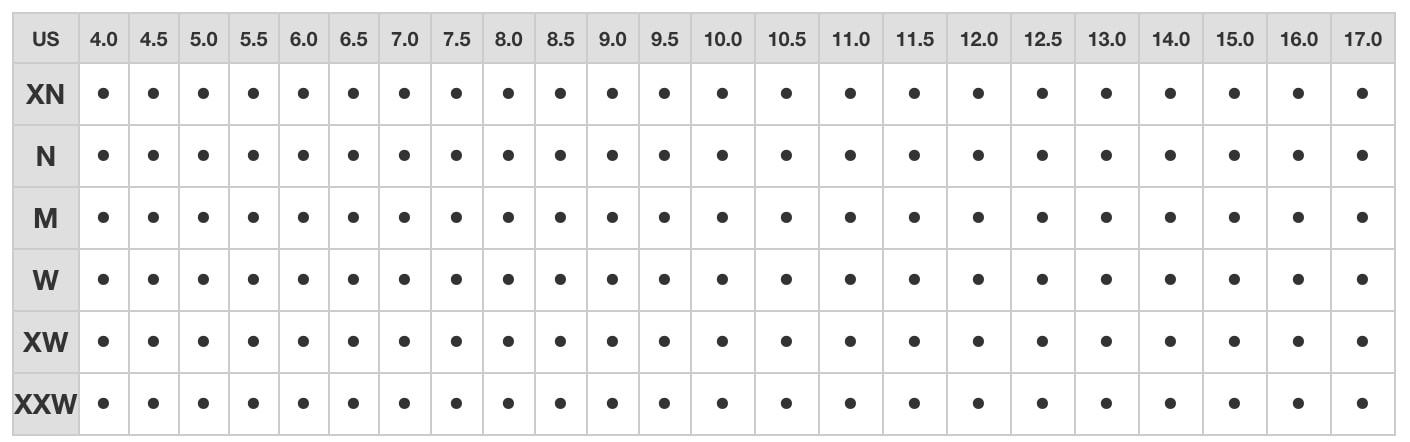 ecco size guide