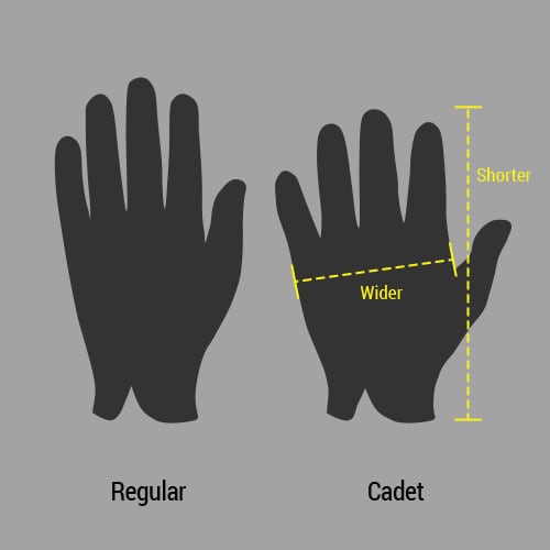 Cadet Vs Regular Golf Glove 